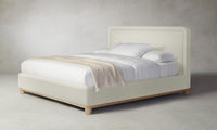 The Kent Bed - Pebbled Leather Swan