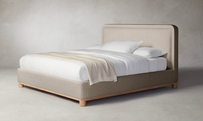 The Kent Bed - Performance Textural Weave Earthen