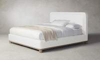 The Kent Bed - Performance Linen Weave Pure White