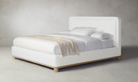 The Kent Bed - Performance Linen Weave Pure White