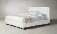 The Kent Bed - Performance Linen Weave Pure White