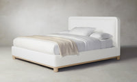 The Kent Bed - Performance Linen Weave Pure White