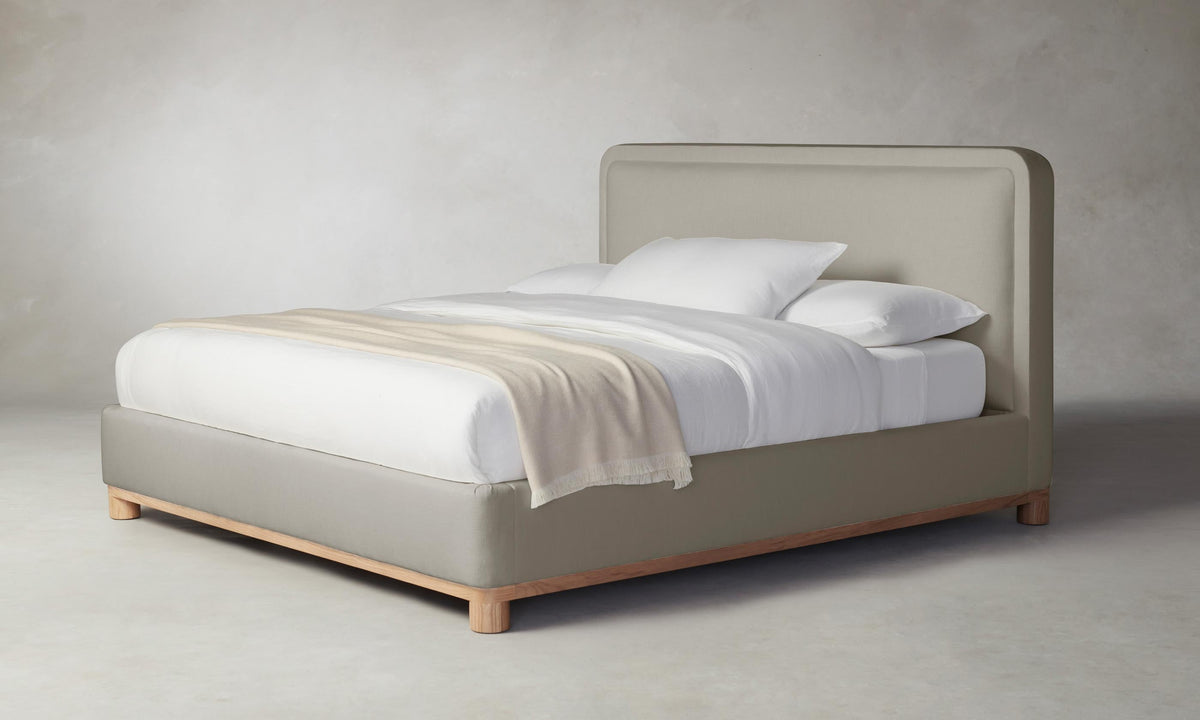 The Kent Bed - Performance Linen Weave Beige