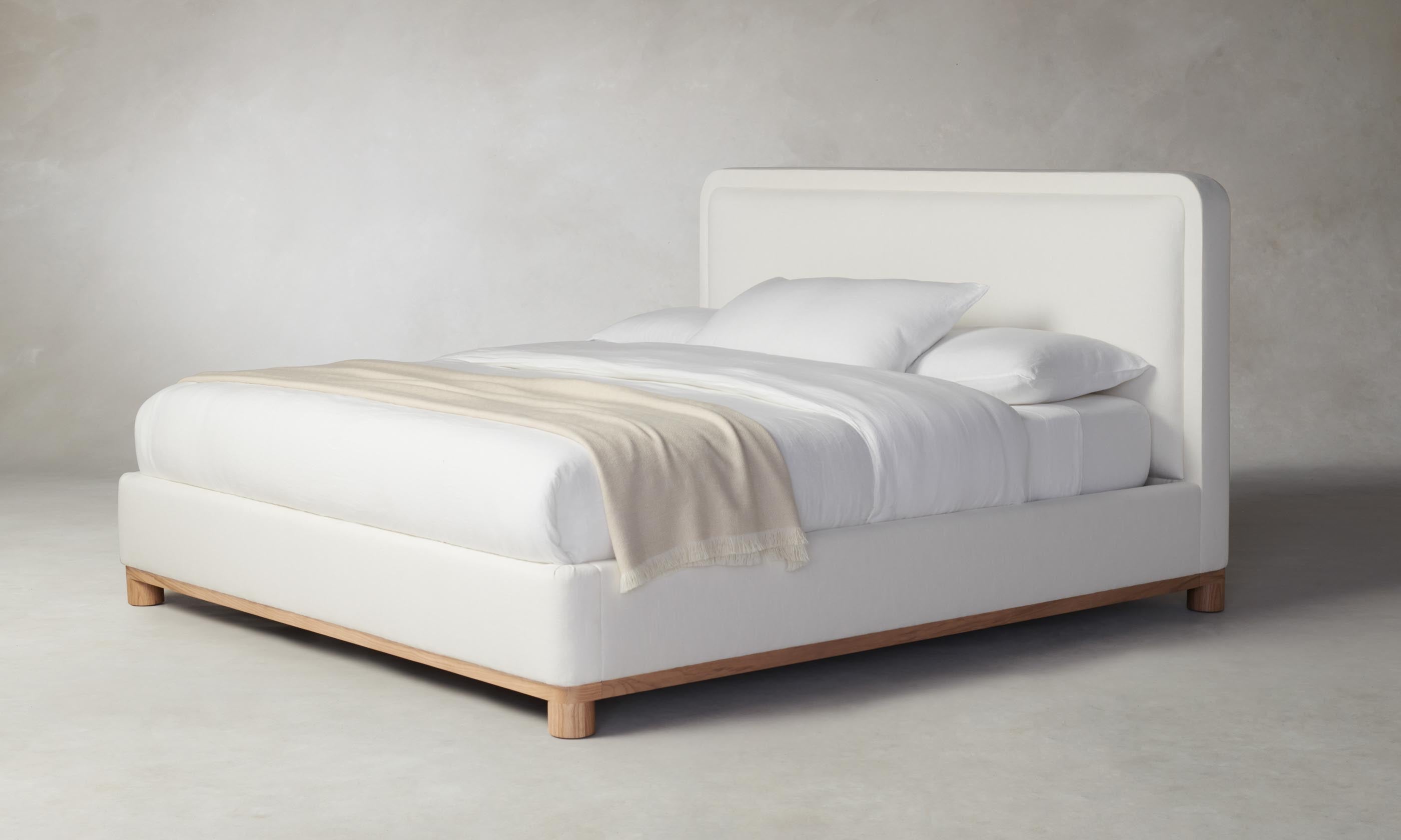The Kent Bed - Performance Linen Weave Flour – Maiden Home