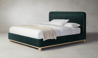 The Kent Bed - Performance Velvet Emerald