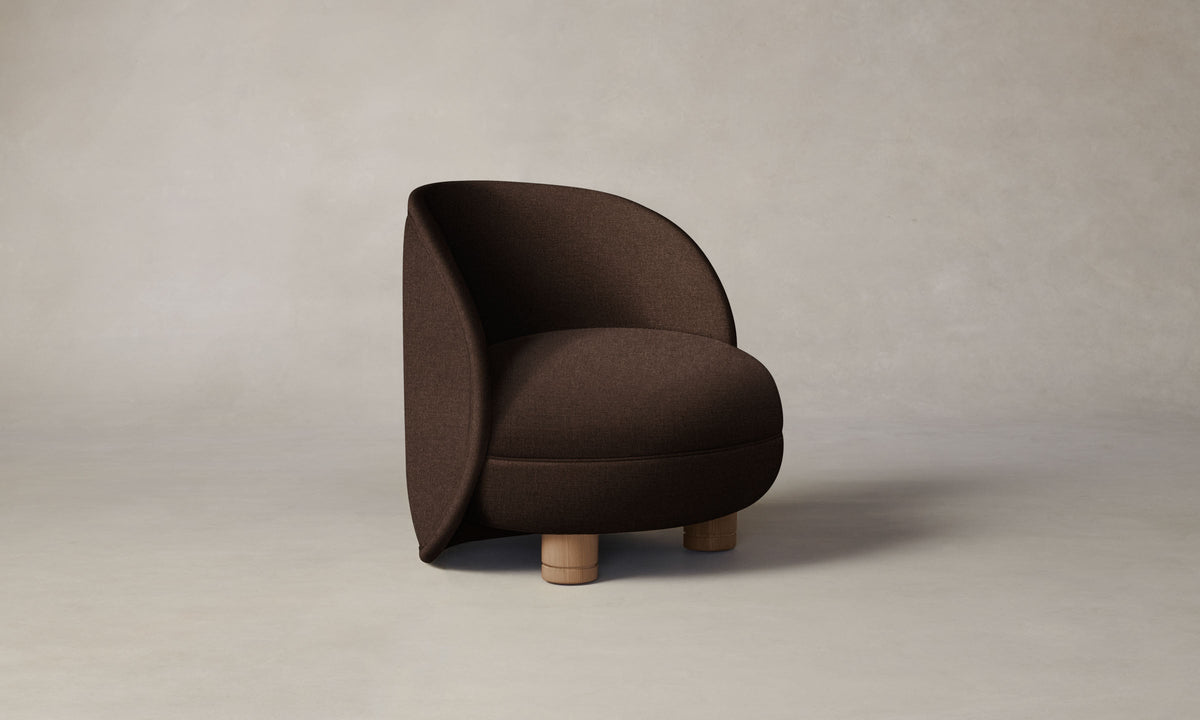 The Laight Chair - Italian Brushed Wool Cocoa