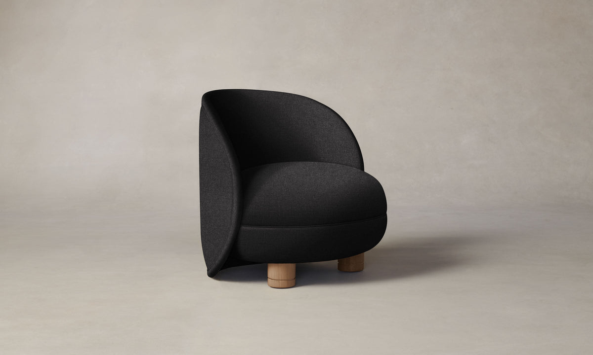 The Laight Chair - Italian Brushed Wool Pepper