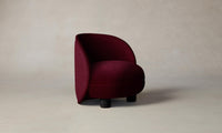 The Laight Chair - Mohair Crimson