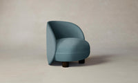 The Laight Chair - Mohair Slate Blue