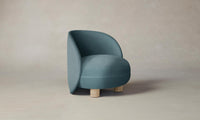 The Laight Chair - Mohair Slate Blue