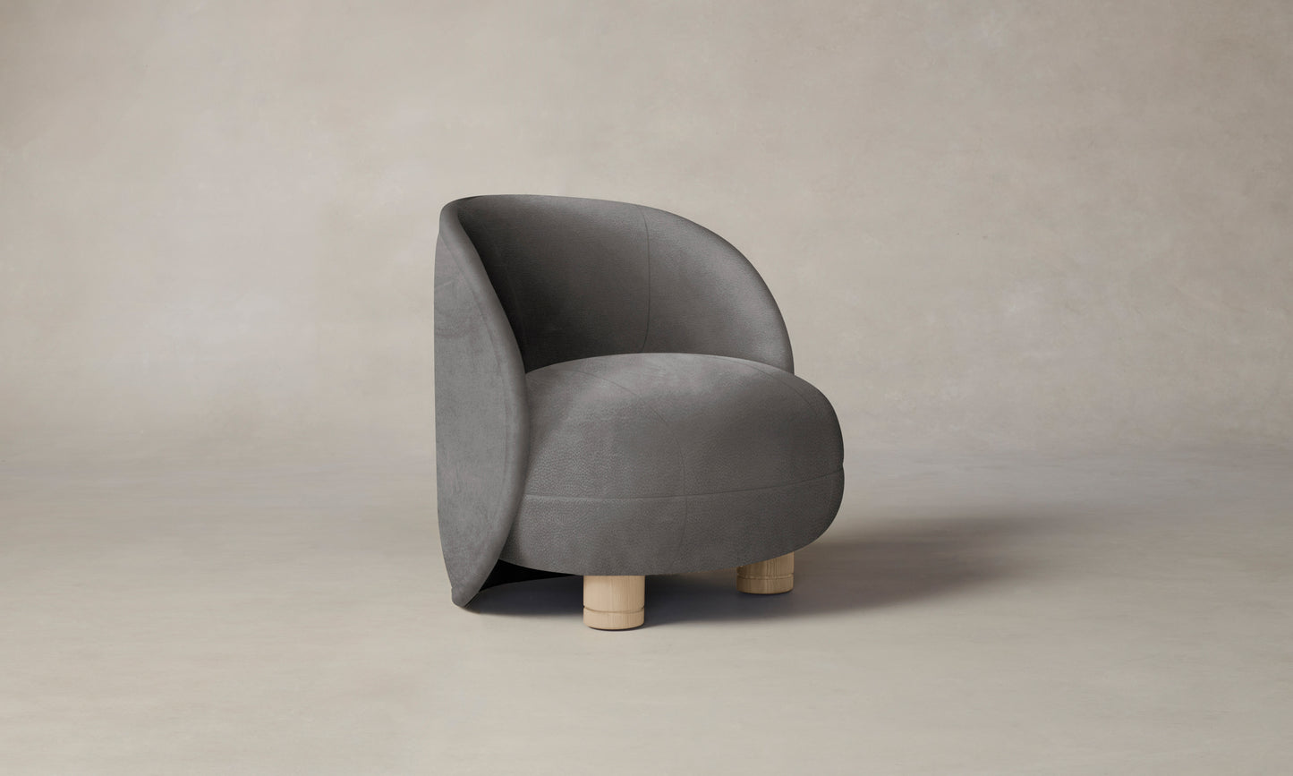 The Laight Chair - Nubuck Leather Asphalt