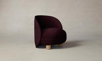 The Laight Chair - Performance Velvet Merlot