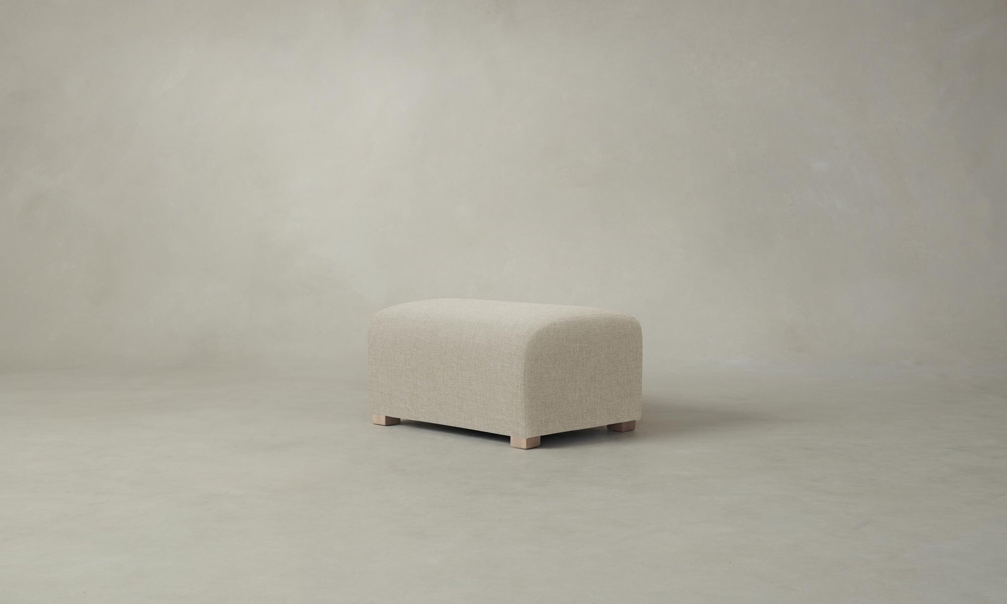 The Lenox Ottoman - Belgian Linen Alder