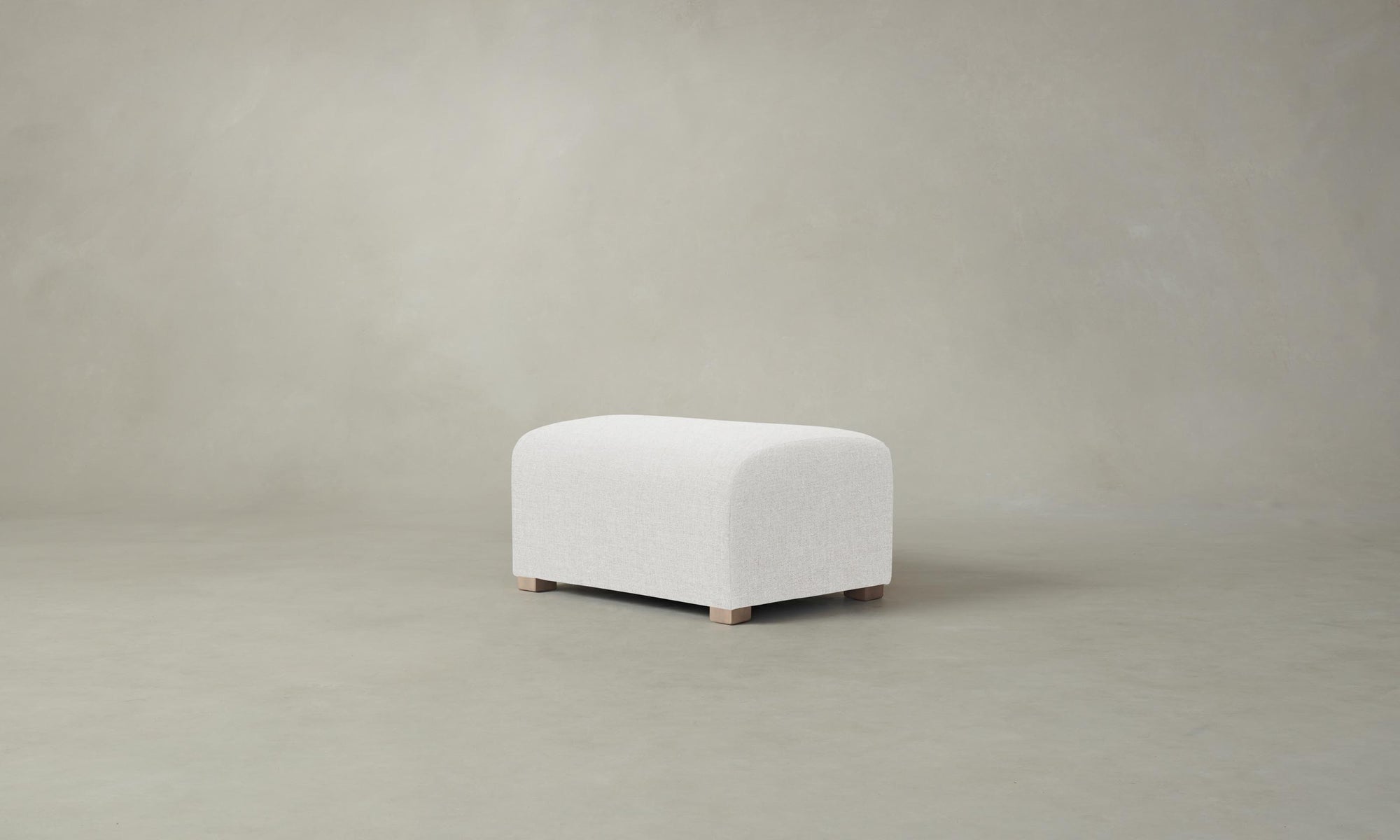 The Lenox Ottoman - Belgian Linen Egret