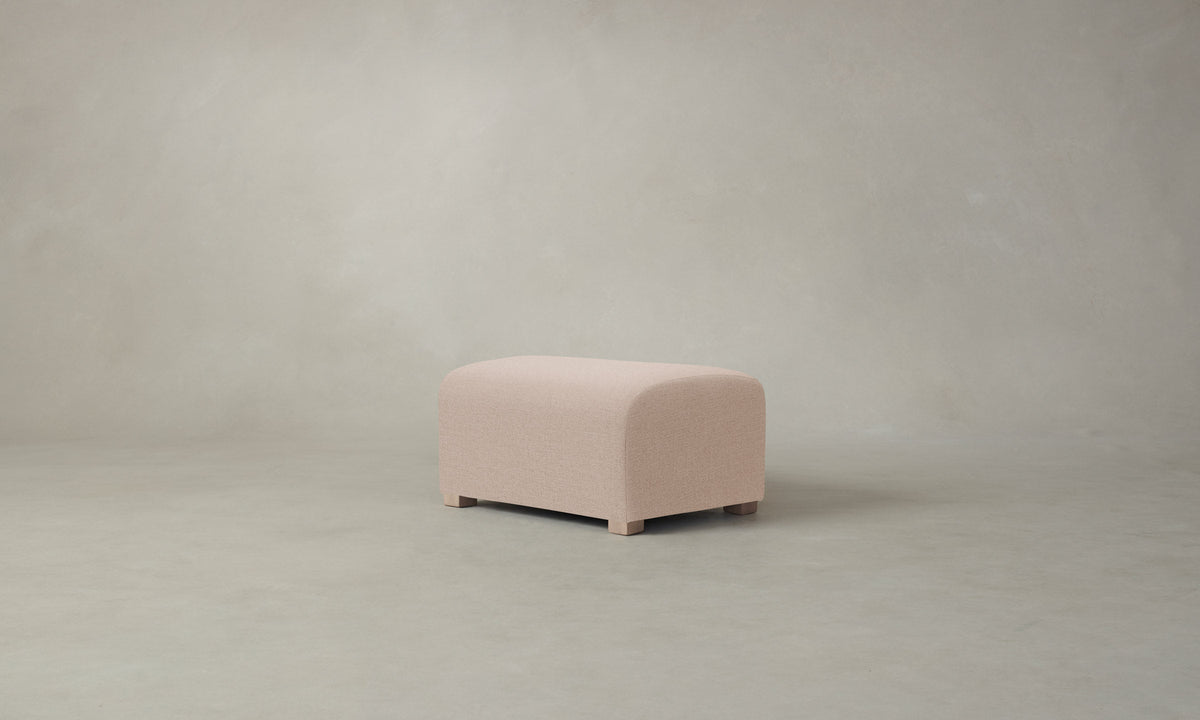 The Lenox Ottoman - Heritage Belgian Linen Petal