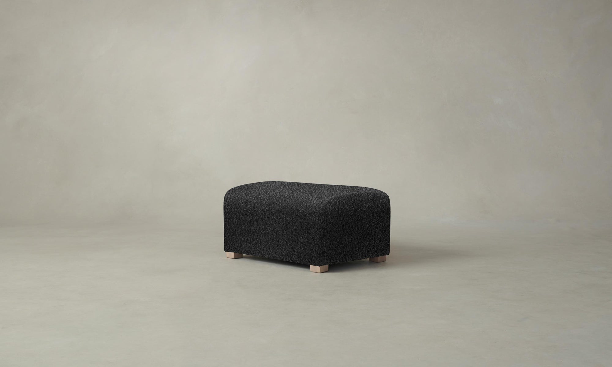 The Lenox Ottoman - Italian Bouclé Storm