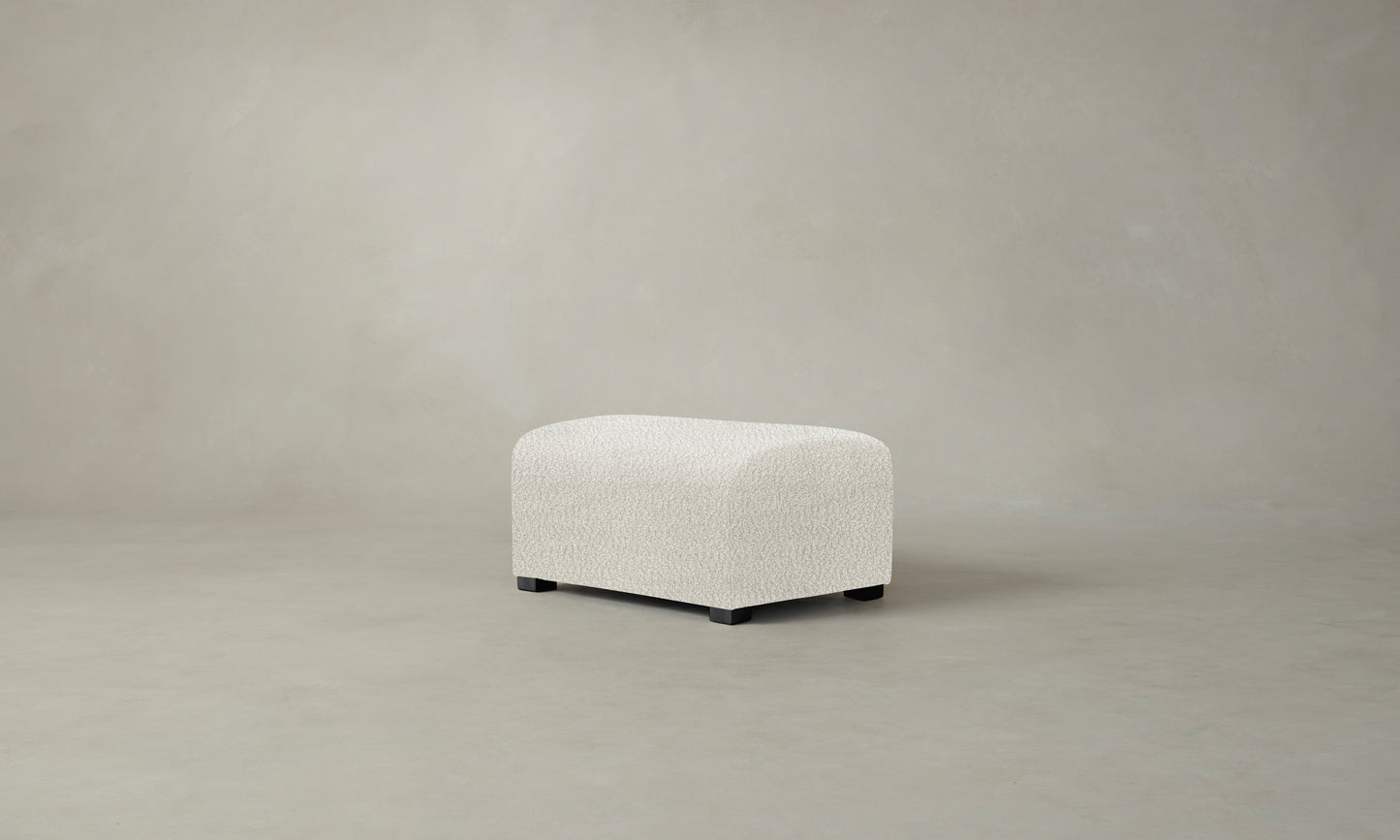 The Lenox Ottoman - Italian Bouclé White