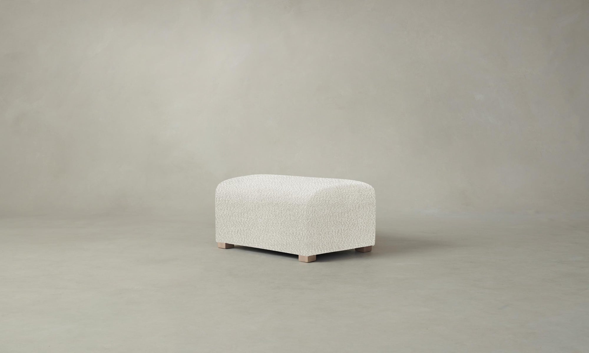 The Lenox Ottoman - Italian Bouclé White