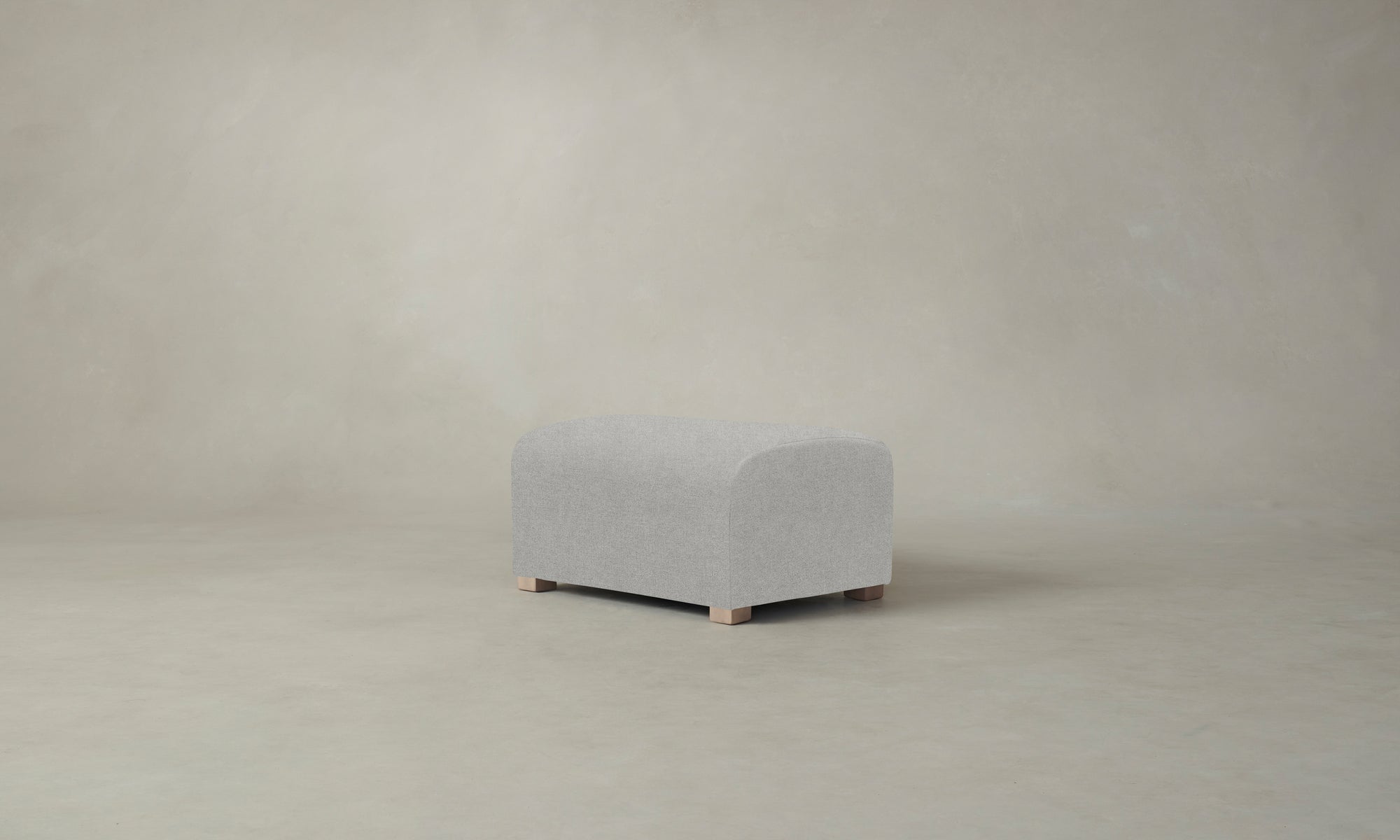 The Lenox Ottoman - Merino Heather Grey