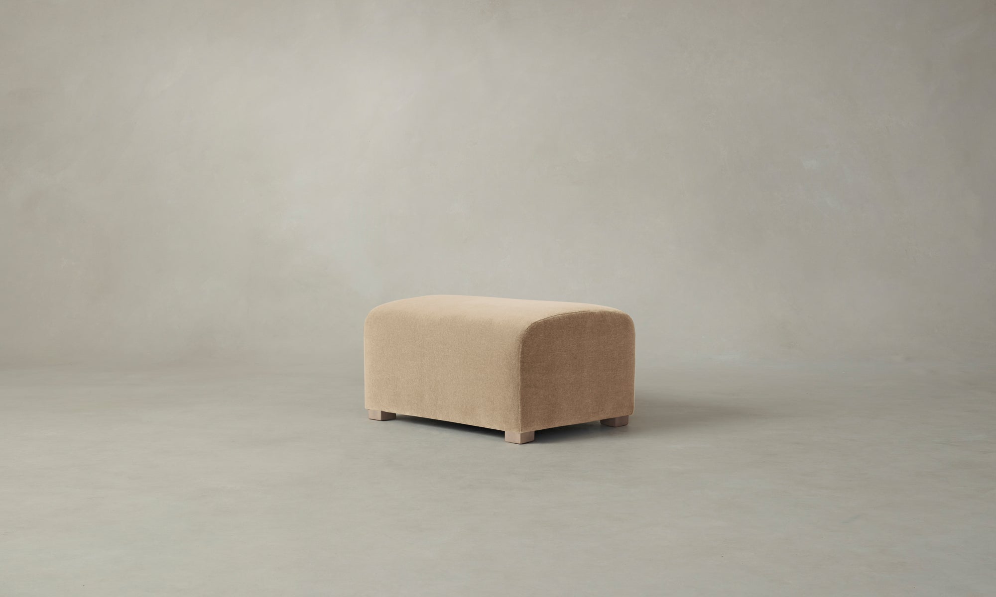 The Lenox Ottoman - Mohair Almond