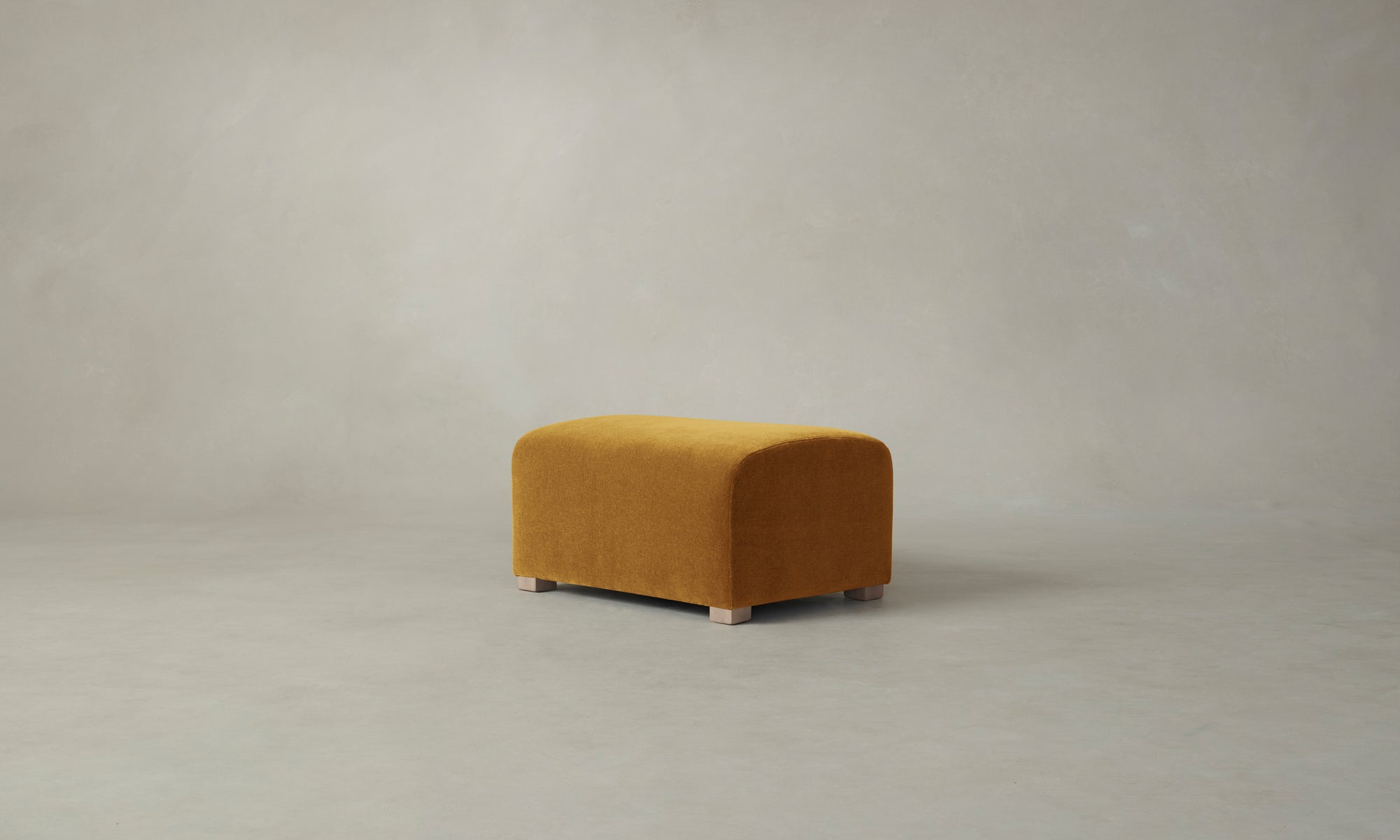 The Lenox Ottoman - Mohair Amber