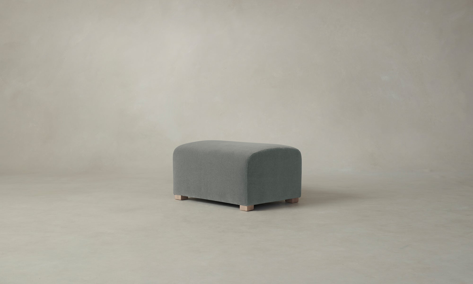 The Lenox Ottoman - Mohair Fog