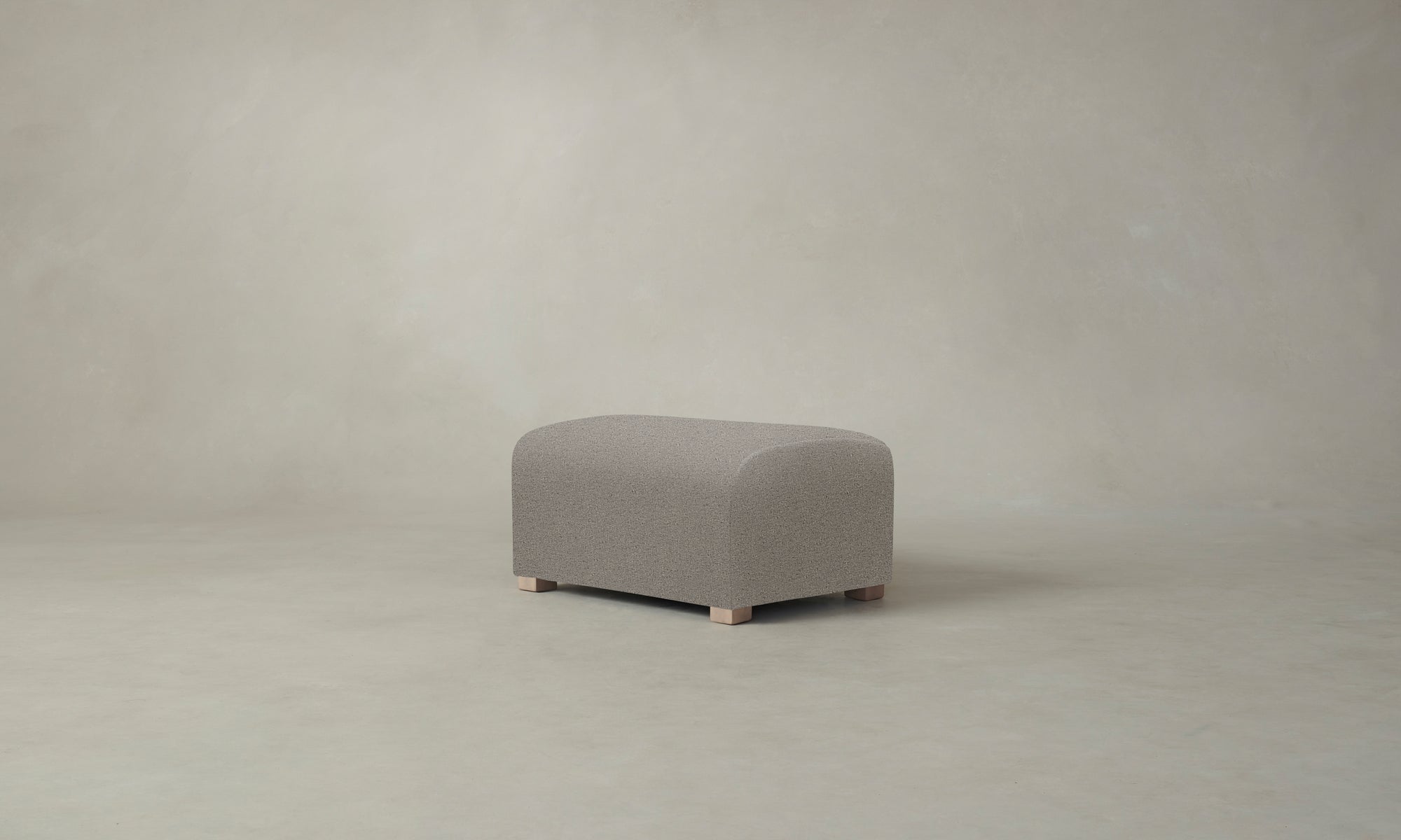 The Lenox Ottoman - Performance Bouclé Morel