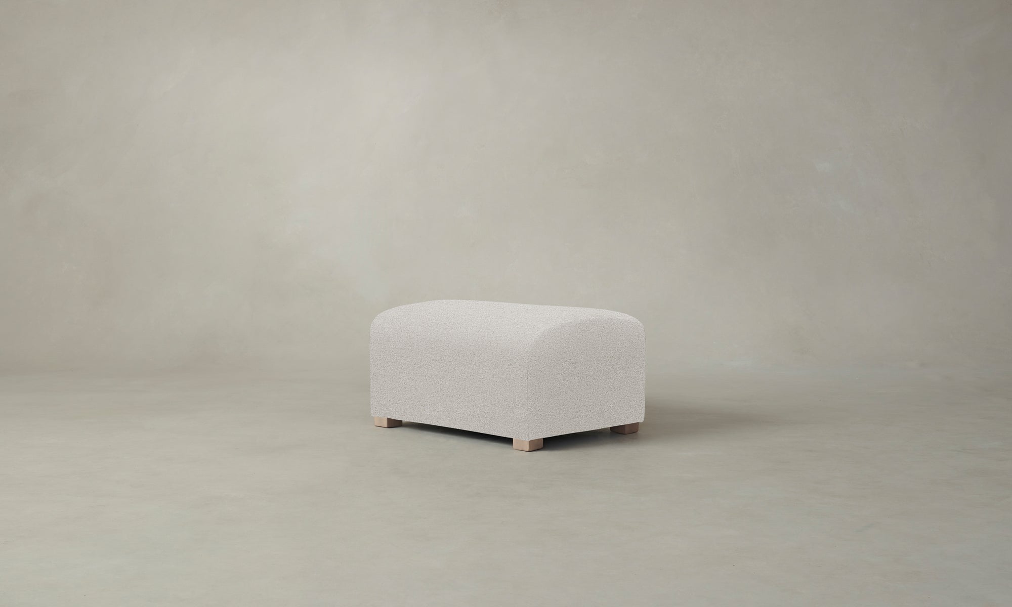 The Lenox Ottoman - Performance Bouclé Polar