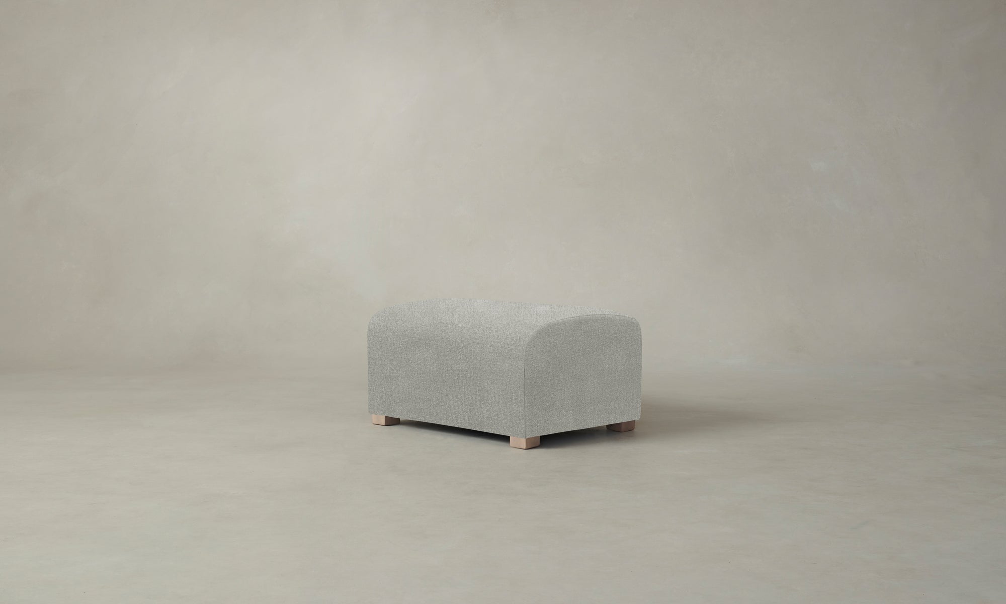 The Lenox Ottoman - Performance Melange Weave Flint