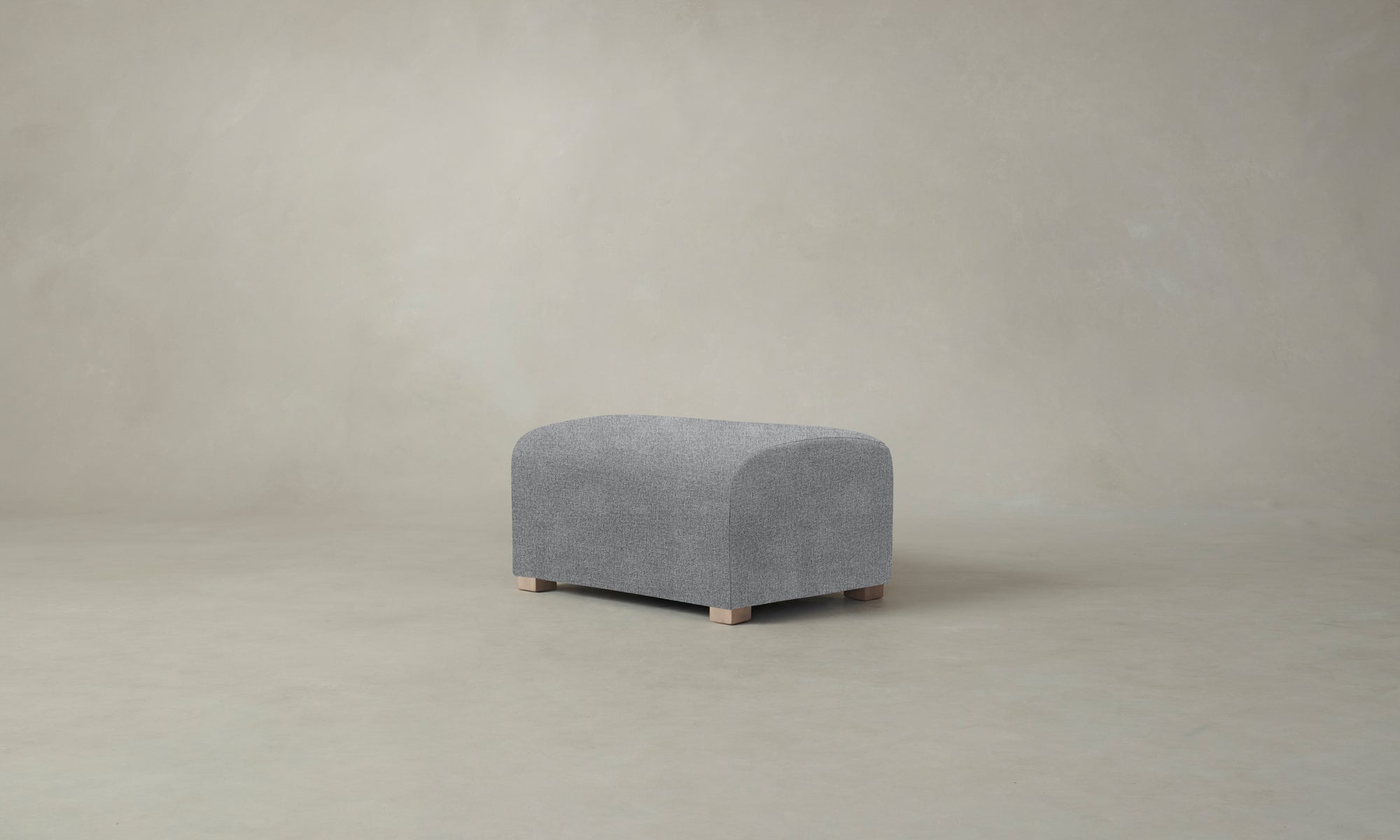 The Lenox Ottoman - Performance Melange Weave Night