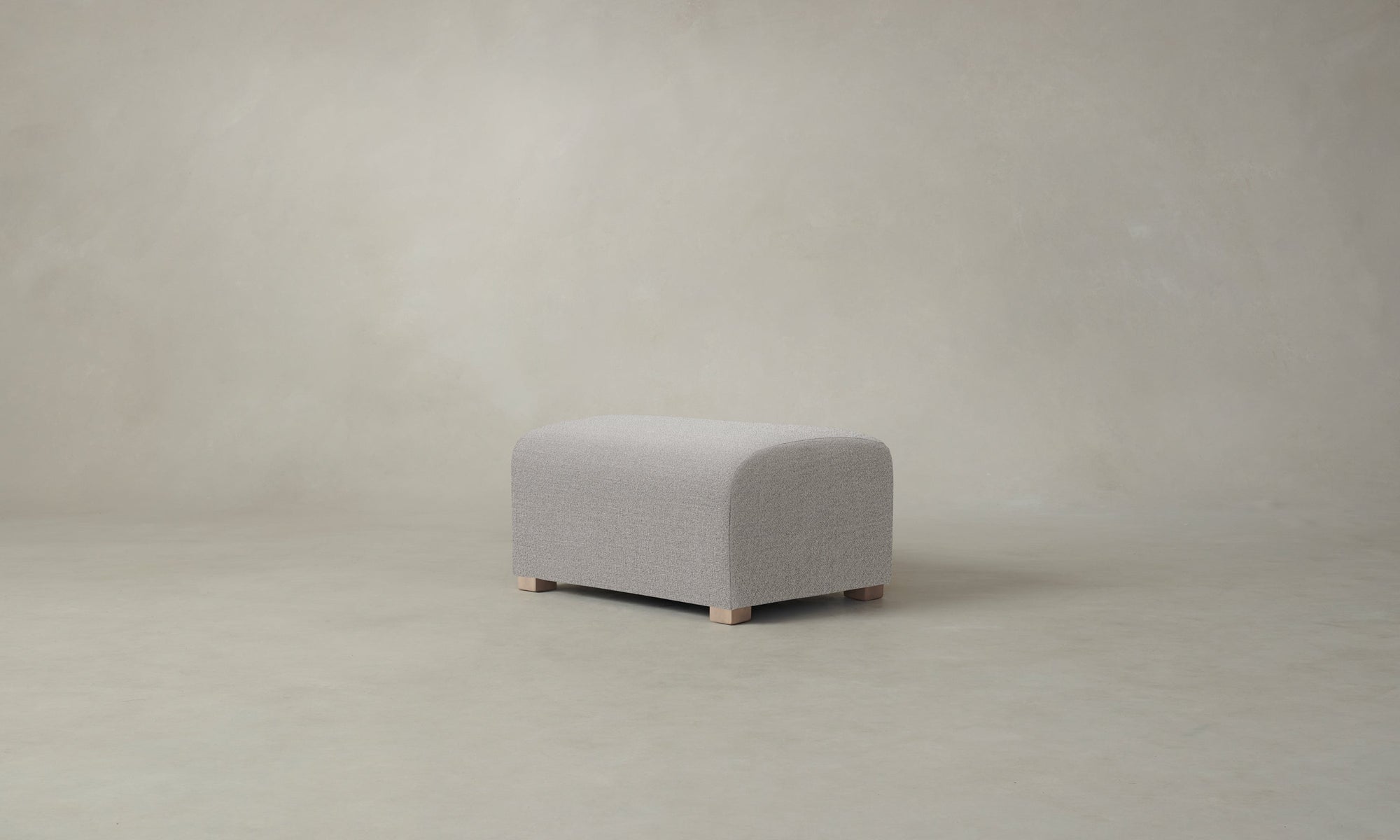 The Lenox Ottoman - Performance Textural Weave Breeze
