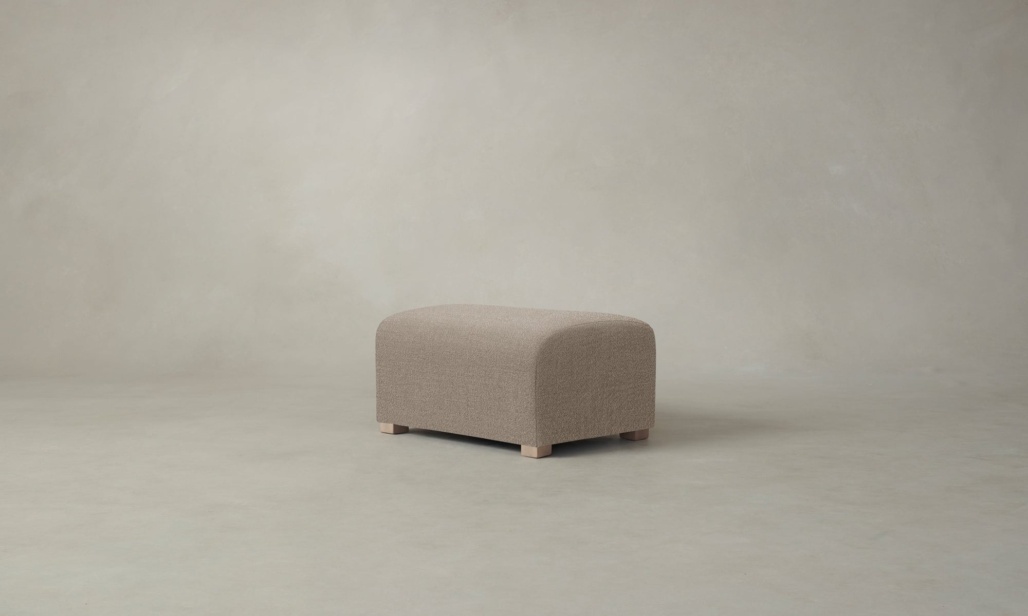 The Lenox Ottoman - Performance Textural Weave Earthen