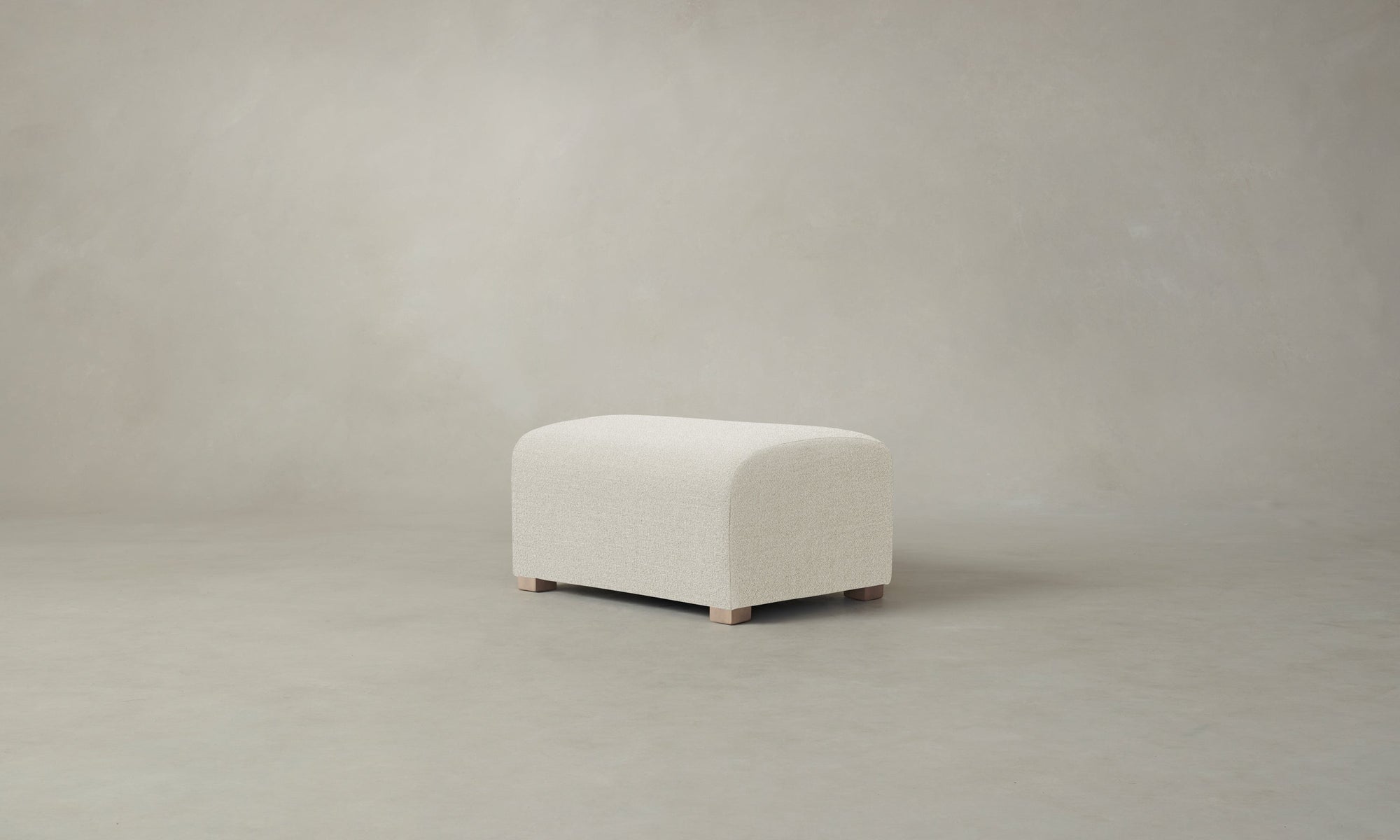 The Lenox Ottoman - Performance Textural Weave Wisp