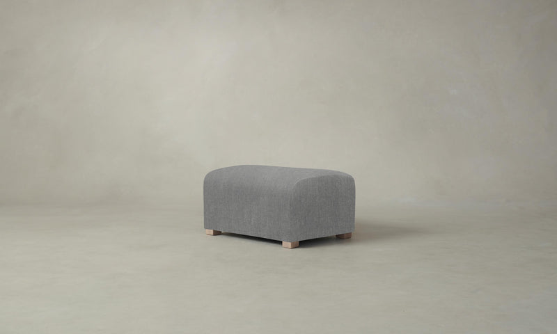 The Lenox Ottoman - Performance Tweed Smoke