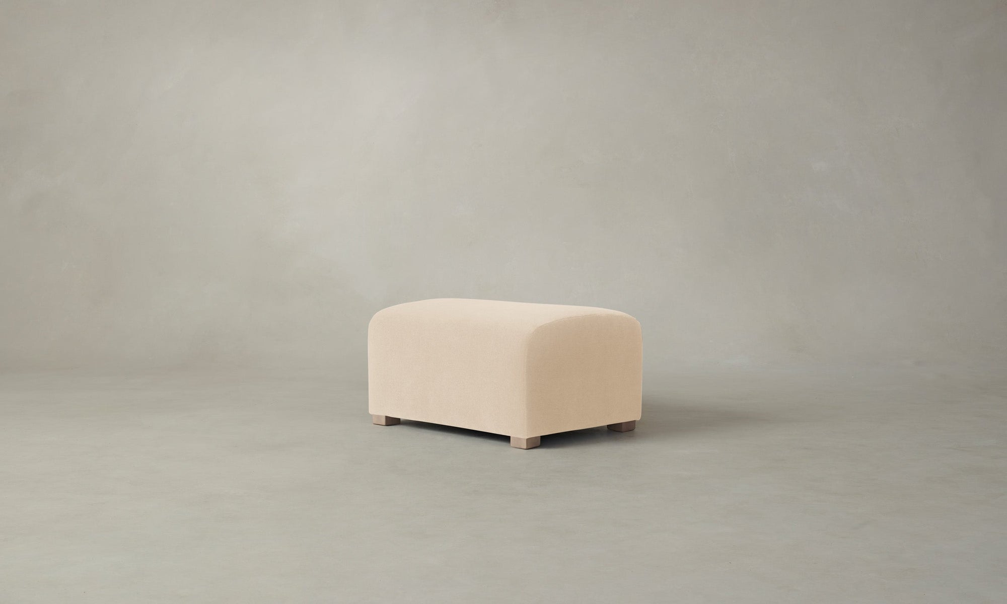 The Lenox Ottoman - Performance Velvet Butter