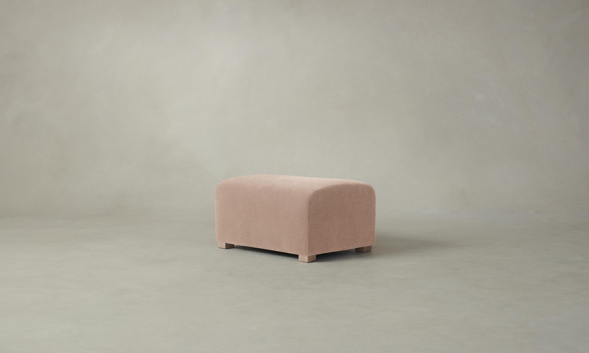The Lenox Ottoman - Performance Velvet Blossom