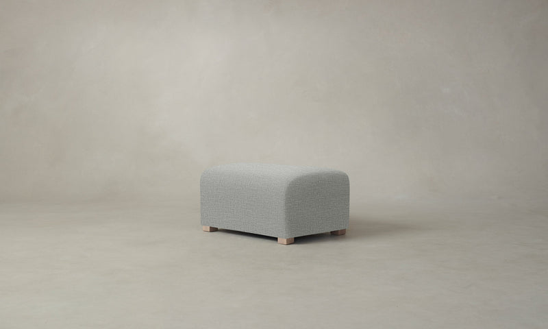 The Lenox Ottoman - Performance Woven Chenille Rain