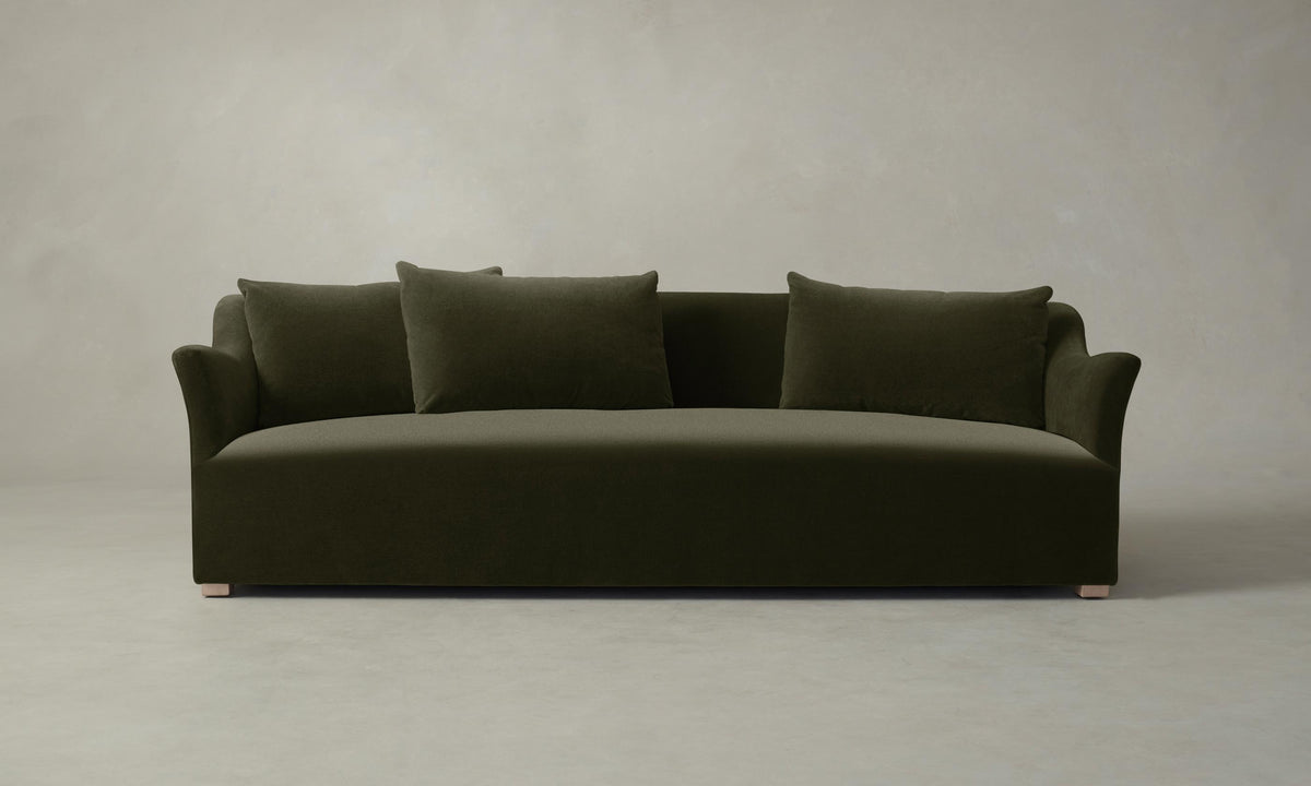 The Lenox Sofa - Performance Velvet Olive
