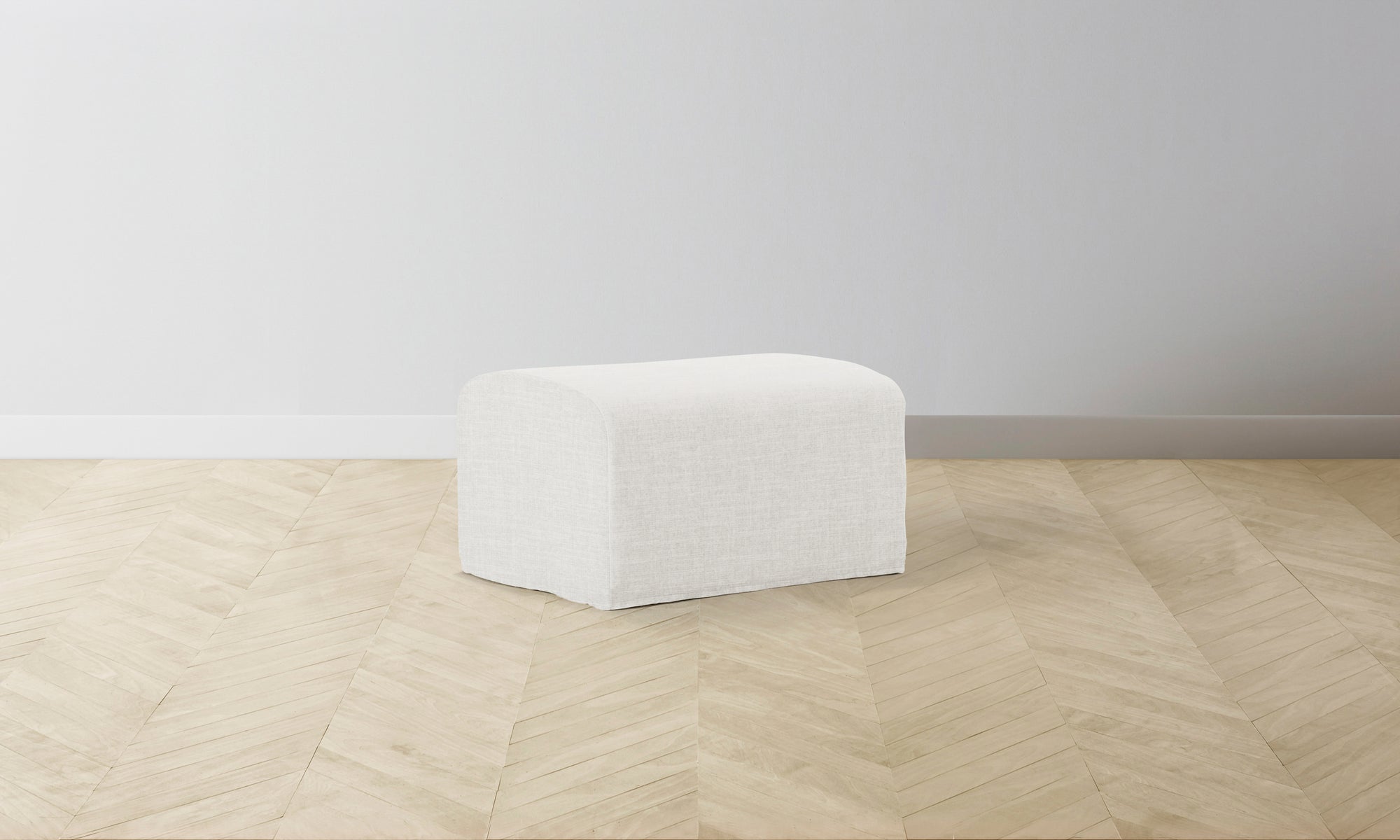 The Leonard Ottoman - Performance Woven Chenille Lace