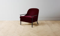 The Leroy Chair - Mohair Crimson