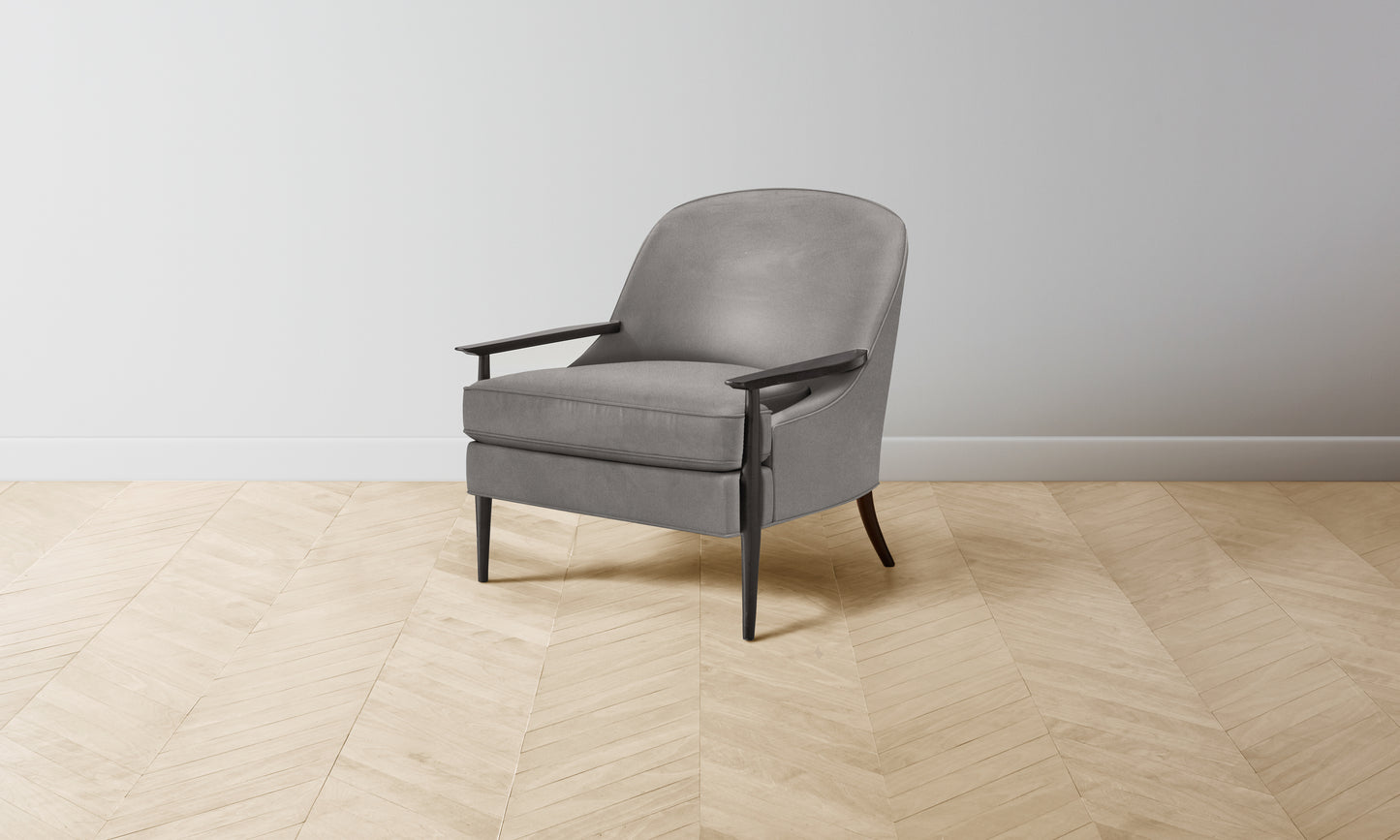 The Leroy Chair - Nubuck Leather Asphalt