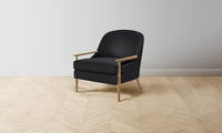 The Leroy Chair - Pebbled Leather Ink