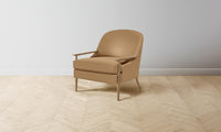 The Leroy Chair - Pebbled Leather Latte