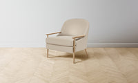 The Leroy Chair - Pebbled Leather Stone