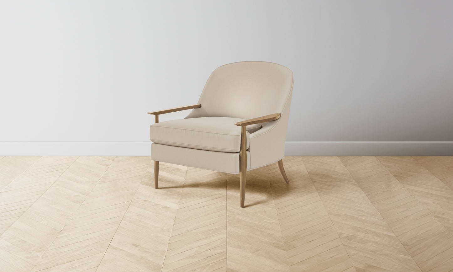 The Leroy Chair - Pebbled Leather Stone