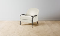 The Leroy Chair - Pebbled Leather Swan