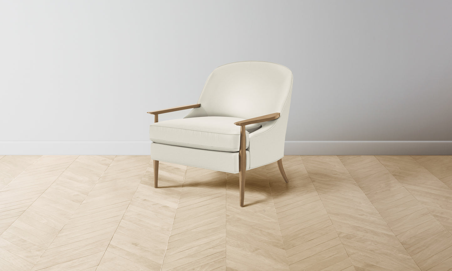 The Leroy Chair - Pebbled Leather Swan