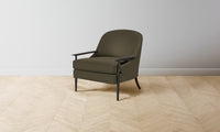 The Leroy Chair - Pebbled Leather Truffle