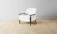 The Leroy Chair - Performance Linen Weave Pure White