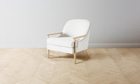 The Leroy Chair - Performance Linen Weave Pure White